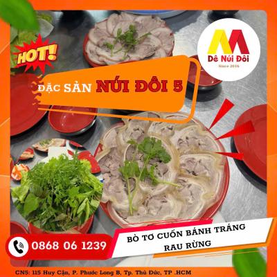 Bò tơ cuốn rau rừng